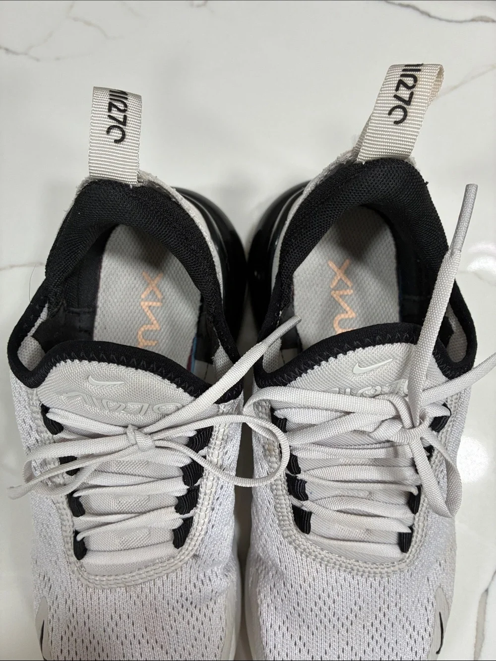 Nike silver “lace” and Black Air Max 270 Athletic Sneakers Women’s Size 6